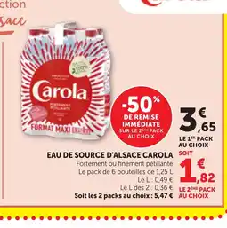 Bi1 CAROLA Eau de source d'alsace offre