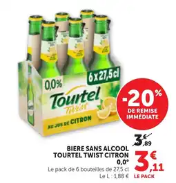 Bi1 TOURTEL TWIST CITRON 0,0° Biere sans alcool tourtel offre
