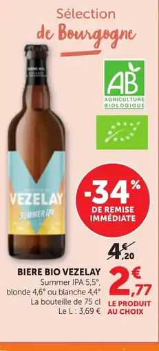 Bi1 VEZELAY Biere bio offre