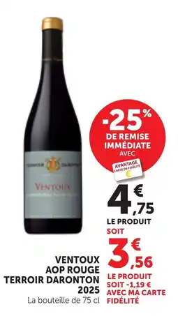 Bi1 Ventoux aop rouge terroir daronton 2025 offre