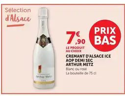 Bi1 ARTHUR METZ Cremant d'alsace ice aop demi sec offre