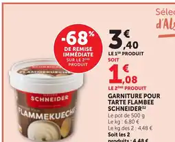 Bi1 SCHNEIDER Garniture pour tarte flambee offre