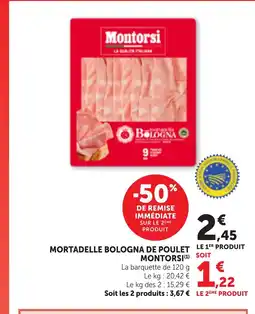 Bi1 MONTORSI Mortadelle bologna de poulet offre