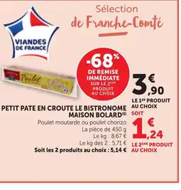 Bi1 MAISON BOLARD Petit pate en croute le bistronome offre