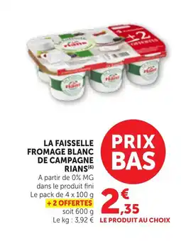 Bi1 RIANS La faisselle fromage blanc de campagne offre