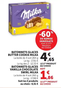 Bi1 MILKA Batonnets glaces butter cookie offre