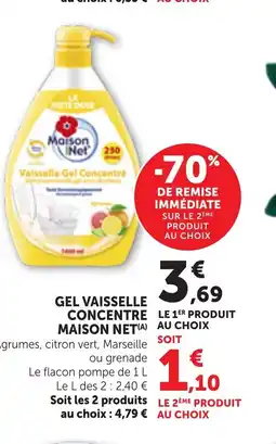 Bi1 MAISON NET Gel vaisselle concentre offre