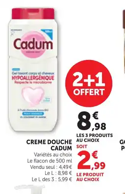 Bi1 CADUM Creme douche offre
