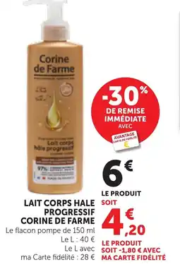 Bi1 CORINE DE FARME Lait corps hale progressif offre