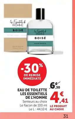 Bi1 Eau de toilette les essentiels de l'homme offre