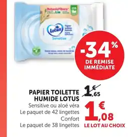 Bi1 LOTUS Papier toilette humide offre