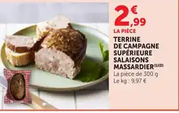 Bi1 Terrine de campagne supérieure salaisons massardier offre