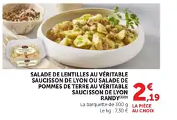 Bi1 Salade de lentilles au véritable saucisson de lyon ou salade de pommes de terre au véritable offre
