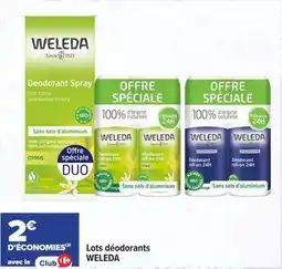 Carrefour Lots déodorants weleda offre
