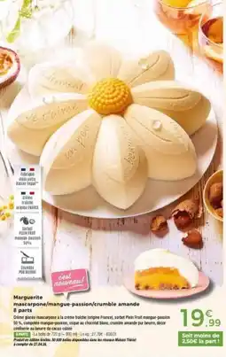 Thiriet Marguerite mascarpone,mangue-passion,crumble amande offre