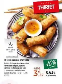 Thiriet 8 mini nems crevette offre