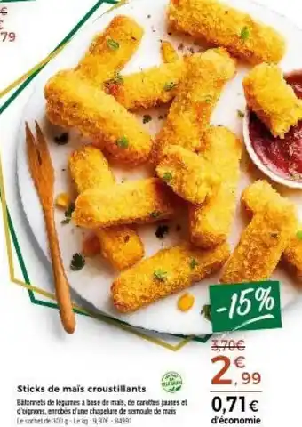 Thiriet Sticks de maïs croustillants offre