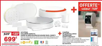 SYSTÈME D'ALARME SANS FIL + CAMÉRA DE SURVEILLANCE SOMFY PROTECT