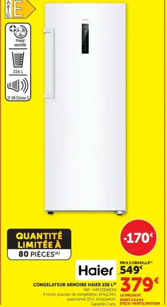 CONGELATEUR ARMOIRE HAIER