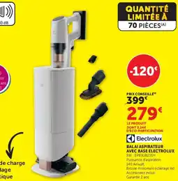 Hyper U BALAI ASPIRATEUR AVEC BASE ELECTROLUX offre