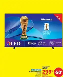 Hyper U TÉLÉVISEUR 50" QLED HISENSE offre
