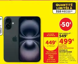 Hyper U IPHONE 15 RECONDTIONNÉ offre