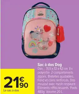 Carrefour Sac à dos Dog offre