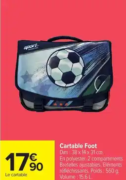 Carrefour Cartable foot offre