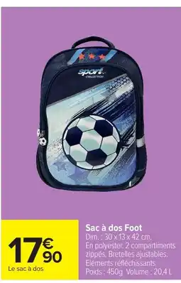 Carrefour Sac à dos foot offre