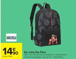 Carrefour Sac à dos one piece offre