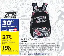 Carrefour Sac à dos yeppeun airness offre
