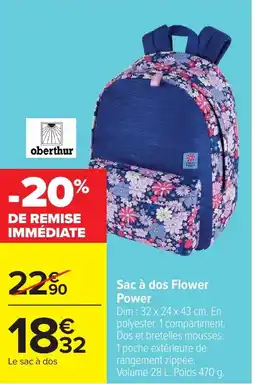 Carrefour Sac à dos flower power offre