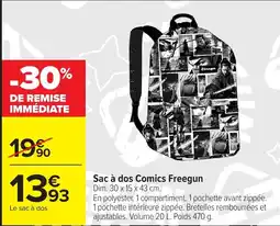 Carrefour Sac à dos comics freegun offre