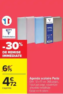 Carrefour Agenda scolaire perle offre