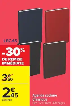 Carrefour Agenda scolaire Classique offre