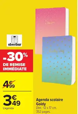 Carrefour Agenda scolaire goldy offre