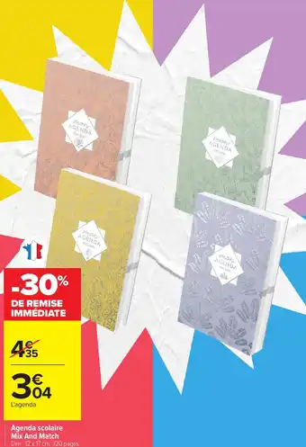 Agenda scolaire mix and match