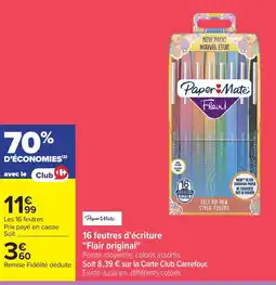 Carrefour 16 feutres d'écriture flair original offre