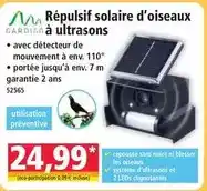 Norma Gardigo - répulsif solaire d'oiseaux offre