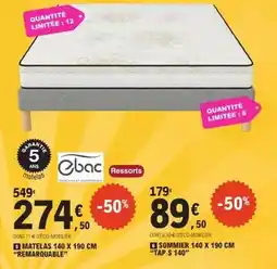E.Leclerc Francaise - matelas 140 x 190 cm offre