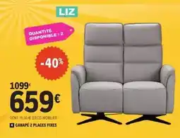 E.Leclerc Canape 2 places fixes offre