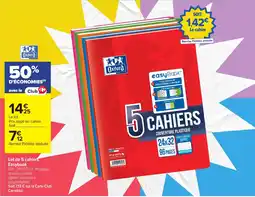 Carrefour Lot de 5 cahiers easybook offre