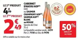 Auchan Secrets de chai - cabernet d'anjou aop offre
