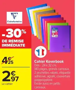 Carrefour Cahier koverbook offre