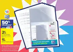 Carrefour Sachet de 50 pochettes perforées offre