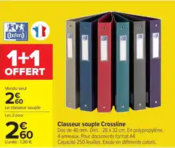 Carrefour Classeur souple crossline offre