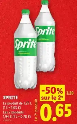 Lidl Sprite - le produit de 125 l offre