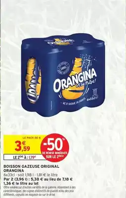 Intermarché Orangina - boisson gazeuse original offre