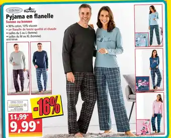 Norma Pyjama En Flanelle offre