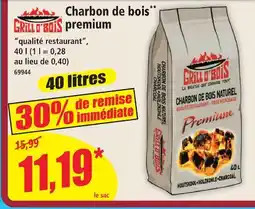 Norma Grillo'bois charbon de bois premium offre